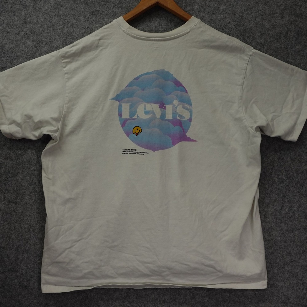 A Dream State T Shirt LEVIS Mens XXL Single Stitch Psych Pop Smiley Face Skate